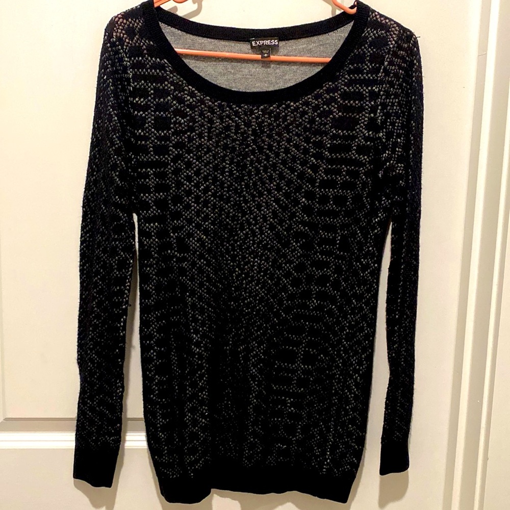 Express Black Long Sleeve Sweater